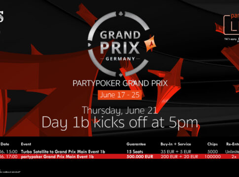 Heads Up Deal entscheidet das King’s Route 66 – Schon 400 Entries beim partypoker Grand Prix Germany!