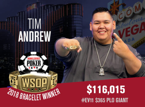 WSOP Event #11 – Tim Andrew holt sich das PLO GIANT, Mizrachi Fünfter