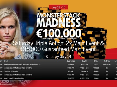 King’s Casino – Heute zwei weitere Starttage beim €100.000 GTD Monsterstack Madness Main Event