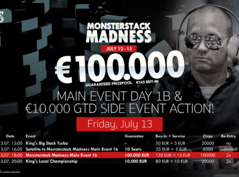 King’s Casino – Guter Start in das Monsterstack Madness Main Event