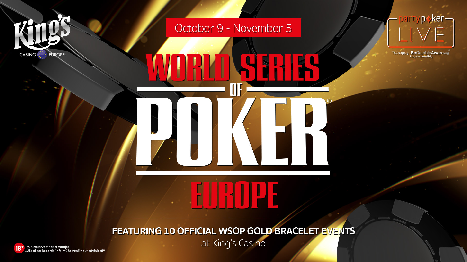 In vier Wochen startet im King’s Rozvadov das WSOP Circuit & Europe