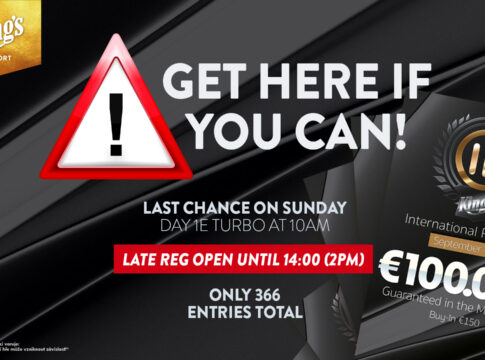Mega Value im King’s IPC Main Event – Nur 366 Entries bis jetzt – „Savage“ ist der Overall-Chipleader!
