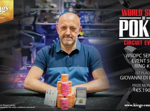 WSOPC im King´s – Italiener Giovanni Di Donato behauptet sich im Seniors 50+ gegen vier Deutsche und einen Österreicher