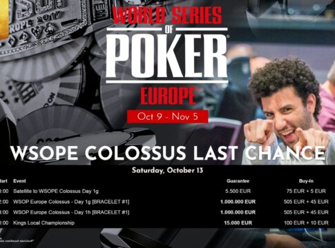 King’s Resort – Heute die letzten beiden Starttage beim WSOPE Colossus €1 Mio GTD Event