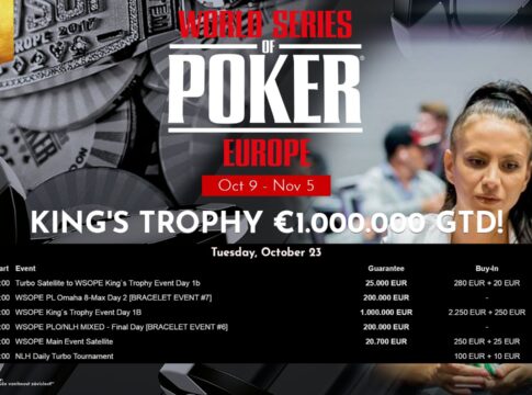WSOPE €1M GTD King´s Trophy Event – Mey Tal vor Geshkenbein nach Tag 1A