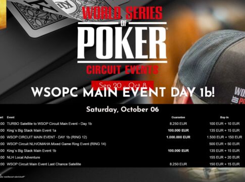 WSOPC King’s – Erfolgreicher Start ins €1Mio GTD Main Event