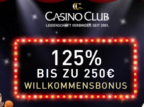 CasinoClub – 125% Willkommensbonus bis zu €250