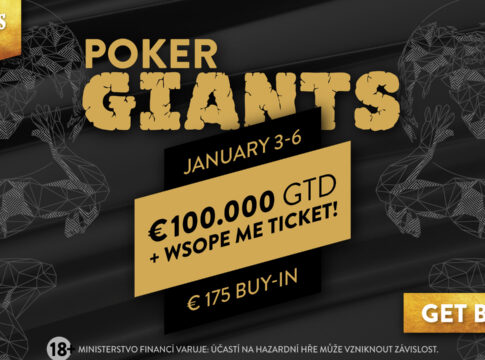 Zum Start in das neue Jahr kommt das Poker Giants Fesival mit über €200.000 GTD ins King’s!