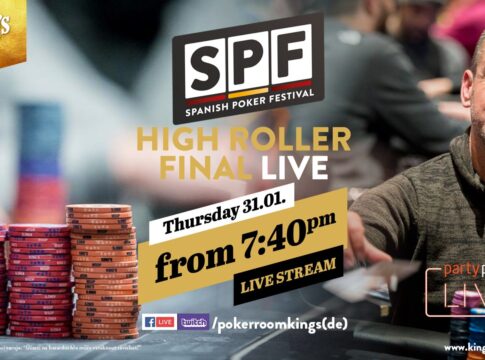 Ab 19:40 Uhr gibt es den Livestream vom Finale des SPF Highroller Events live aus dem King’s!