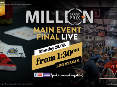 Am Montag gibt es ab 13:30 Uhr den Livestream vom Finale der partypoker Grand Prix Million aus dem King’s!