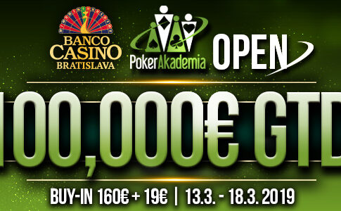 Die Poker Akademia Open mit dem €100.000 GTD Main Event im Banco Casino Bratislava – Vom 13. – 18. März!