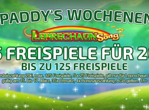 Handy Vegas – Schnappt euch bis zu 125 Freisspiele am St. Paddy’s Wochenende