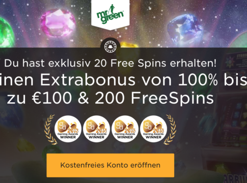 MrGreen schenkt Hochgepokert Usern 20 Starburst Free Spins plus €100 Willkommensbonus + 200 Freispiele!