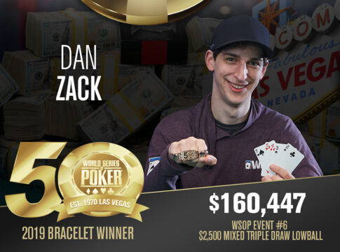 Dan Zack schnappt sich das Bracelet beim $2,5k Mixed Triple Draw