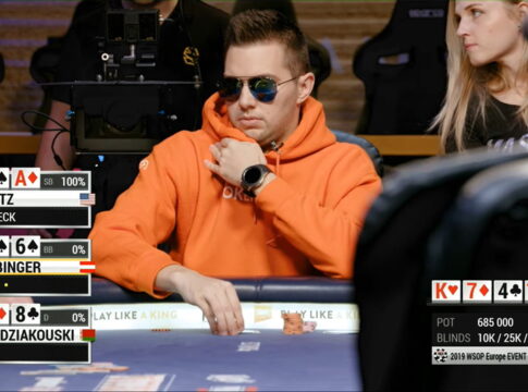 WSOPE #4: Kann Matthias Eibinger die Asse von Cary Katz rausbluffen?