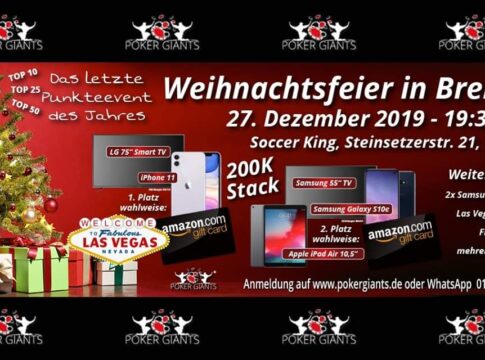 PokerGiants laden zu speziellen Weihnachts-Ranglisten Turnieren