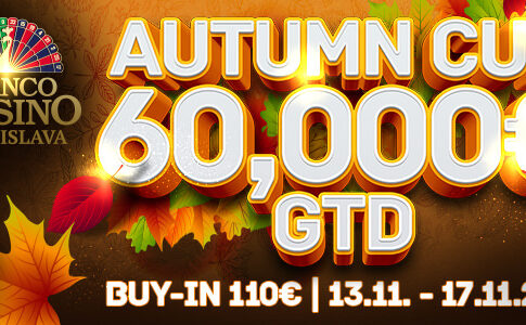 Mittwoch startet der €60.000 GTD Autumn Cup im Banco Casino Bratislava