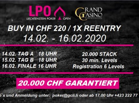 Michael Welti startet als Chipleader ins Liechtenstein Poker Open Finale