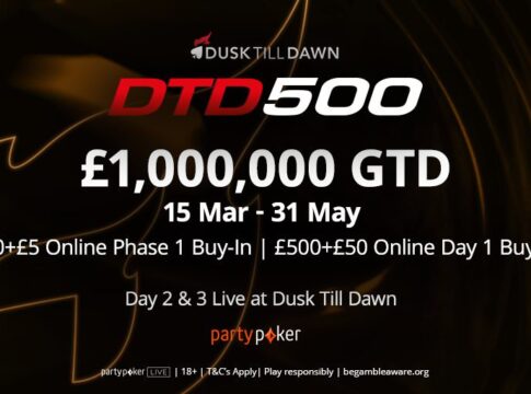 partypoker präsentiert das DTD500 mit £1.000.000 GTD!