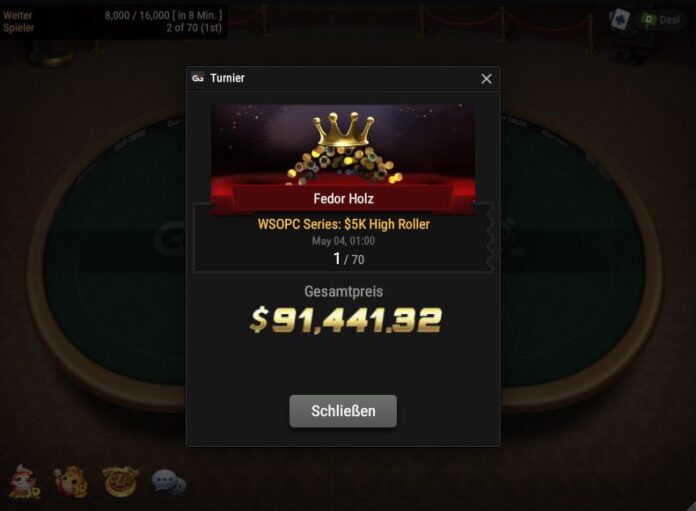 GGPoker Fedor Holz 5k High Roller Sieger
