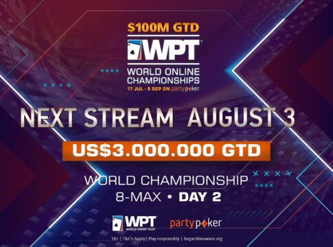 Ab 20:15 Uhr Livestream vom Tag 2 des partypoker WPT NLH 8-Max Champions Event!