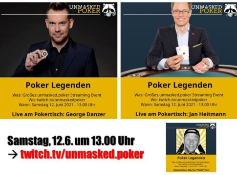 Unmasked.Poker Livestream Event mit Danzer und Heitmann ab 13:00 Uhr!