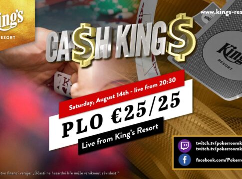 Samstag ab 20:30 Uhr Ca$h King$ Pot Limit Omaha €25/€25!