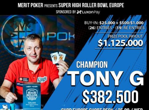Tony G. siegt beim 25k SHRB Europe Short Deck und casht $382.500!