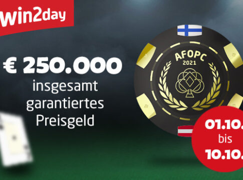 €250.000 Garantie bei der AFOPC 2021 auf win2day
