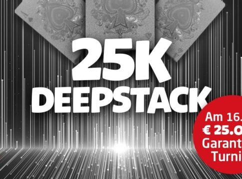 Am Samstag den 16. Oktober lädt win2day wieder zum €25.000 GTD Deepstack!