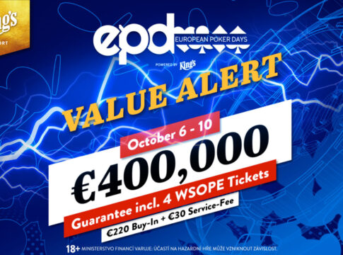 Overlay Alarm beim EPD Main Event im King’s – €400.000 GTD!