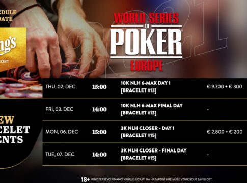 Das King’s gibt zwei neue WSOP Europe Bracelet Events bekannt!