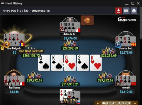 Höchster Bad-Beat-Jackpot in der Geschichte von GGPoker geknackt