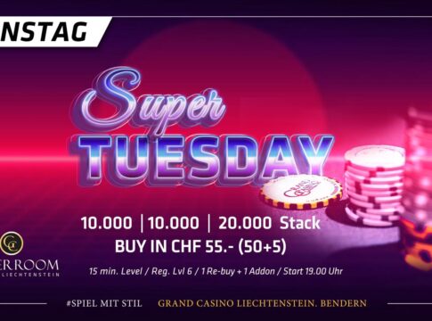 Drei Spieler teilen beim Super Tuesday im Grand Casino Liechtenstein!