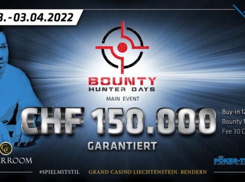 CHF 150.000 Garantie bei den Bounty Hunters Days im Grand Casino Liechtenstein