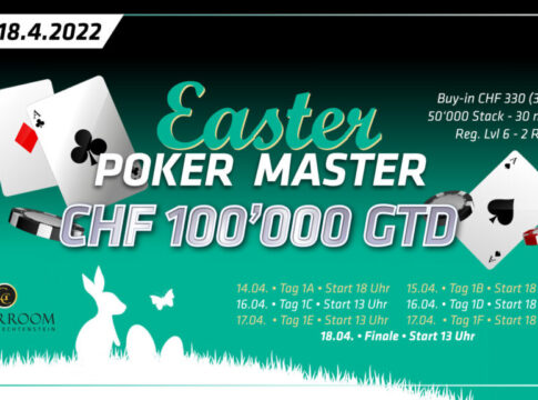 Michael Sieber vorneweg zum Start der Easter Poker Master