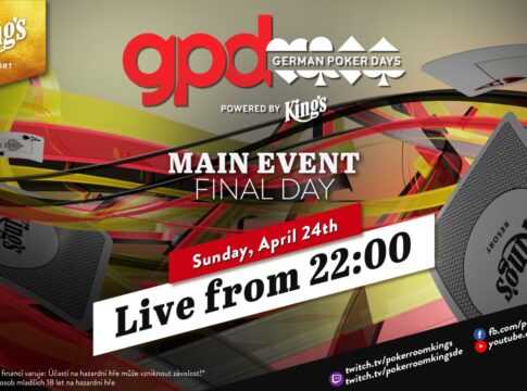 Sonntag ab 22:00 Uhr Finale des German Poker Days Main Events!