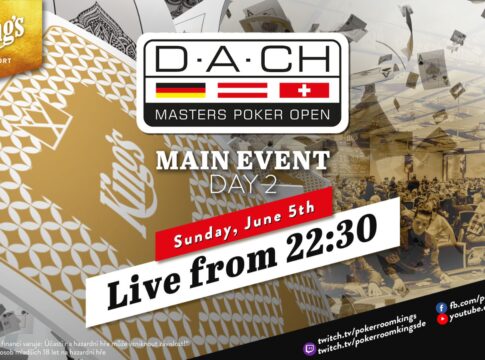 Sonntag ab 22:30 Uhr Tag 2 des €330 DACH Master Poker Open Main Events!