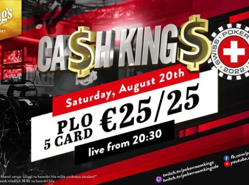 Samstag ab 20:30 Uhr Ca$h King$ Special Livestream 5-Card PLO €25/€25!