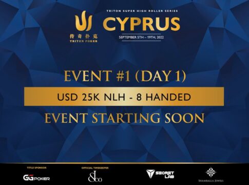 Triton High Roller Series Cyprus – Livestream $25.000 NLH 8-Max Tag 1!