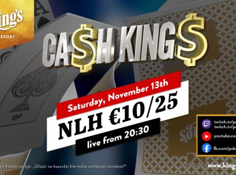 Samstag ab 20:40 Uhr Ca$h King$ NLH €10/€25 aus dem King’s!