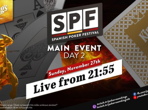 Sonntag ab 21:55 Uhr Tag 2 des €300 Spanish Poker Festival Main Events aus dem King’s!