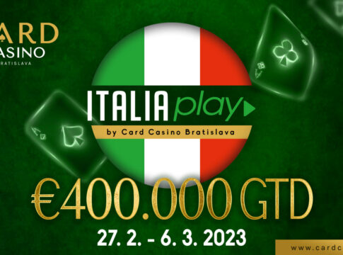 6 Events und 400.000 Euro Garantie beim Italia Play Festival im Card Casino Bratislava