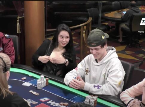 Falsche nackte Brüste beim Cashgame im Hustler Casino