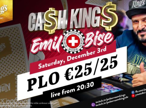 Samstag ab 20:30 Uhr Emil Bise Swiss Poker Open Ca$h King$ Special PLO €25/€25!