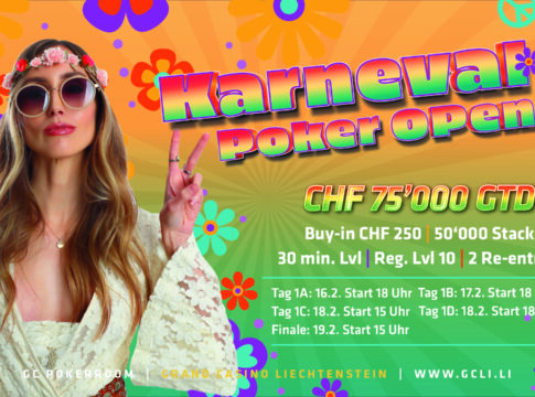 Grand Casino Liechtenstein garantiert CHF 75.000 beim Karneval Poker Open!