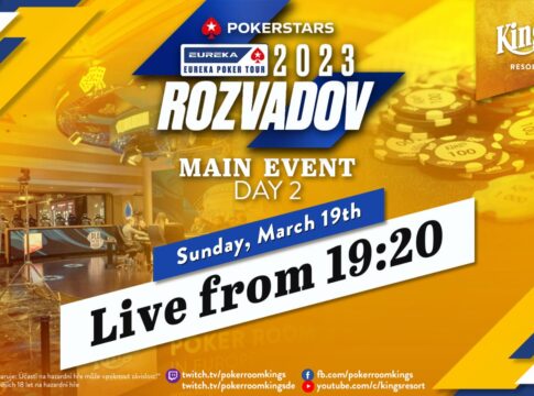 Sonntag ab 19:20 Uhr – Tag 2 des €1.100 Eureka Main Events!