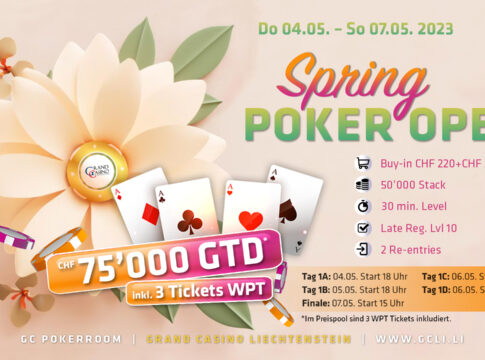 Nächste Woche CHF 75.000 GTD bei den Spring Poker Open in Liechtenstein!