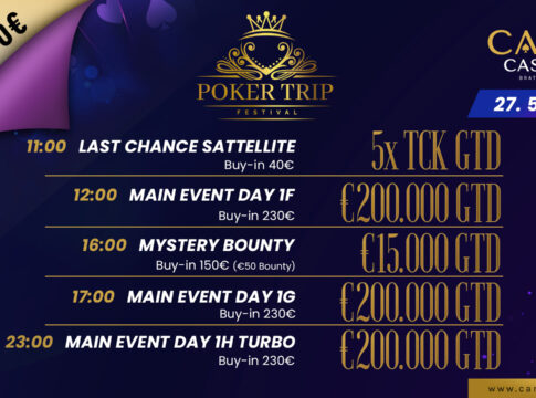 Overlay Alarm beim Poker Trip Festival im Card Casino Bratislava