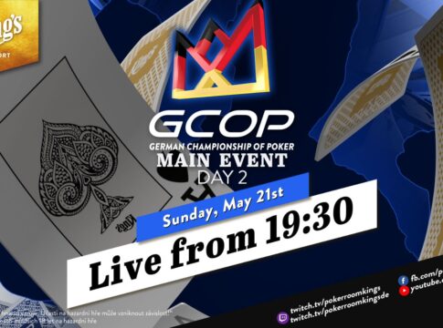Sonntag ab 19:30 Uhr – Tag 2 des €1.100 GCOP Main Events aus dem King’s!
